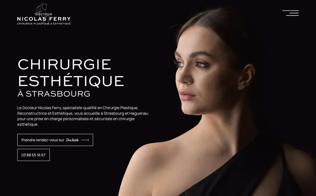 Refonte du site du Dr Ferry - Chirurgie esthétique 1 Desktop 3 Ferry