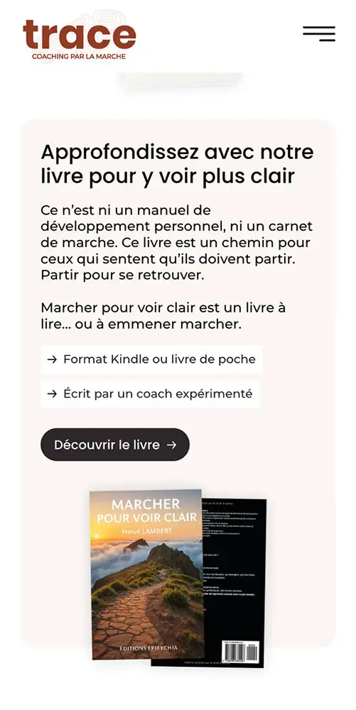 Création du site Trace 5 Version mobile Trace